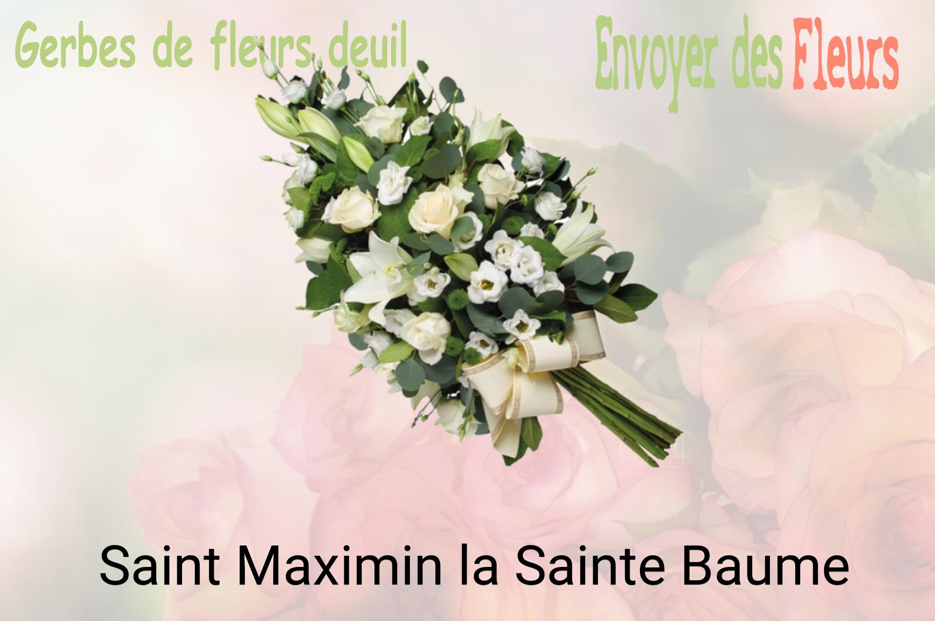 Gerbe de fleurs de deuil livrée à Saint-Maximin-la-Sainte-Baume